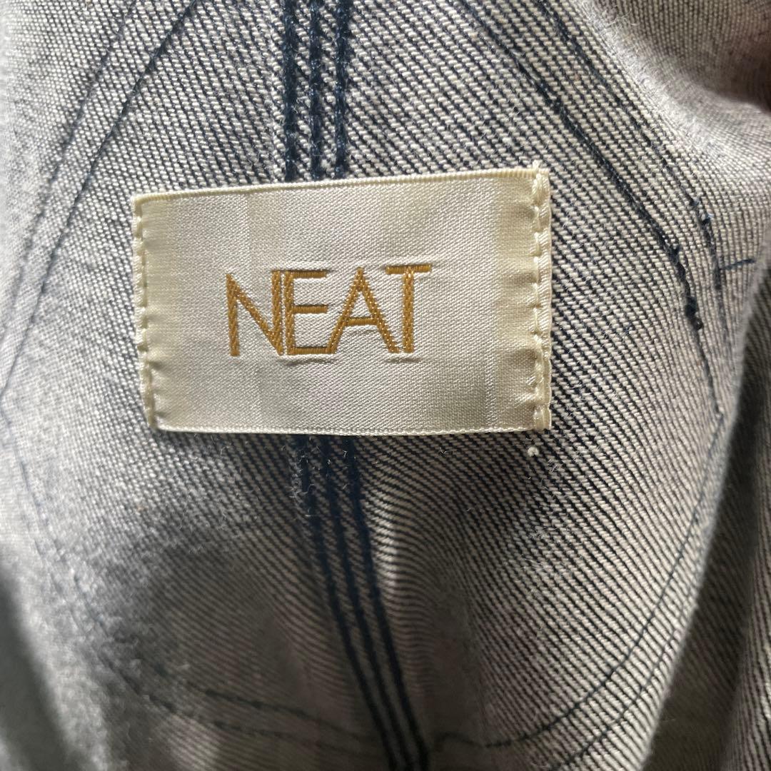 NEAT ダークデニム ショートオーバーオール