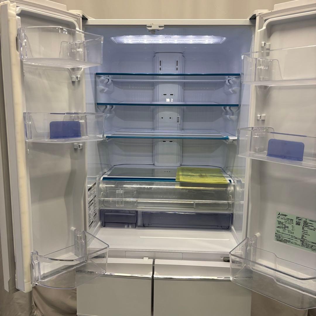 48　三菱　冷蔵庫　400L級　大型　フレンチドア　白　綺麗　設置無料　安い‼️