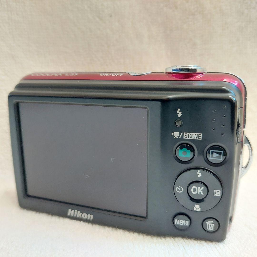 Nikon コンパクトデジタルカメラ COOLPIX L23 レッド 単3