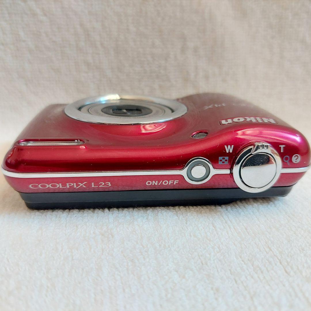 Nikon コンパクトデジタルカメラ COOLPIX L23 レッド 単3