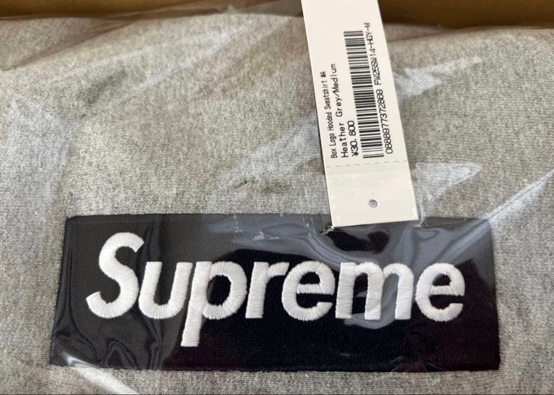 トップス Supreme Box Logo Hooded Sweatshirt Grey