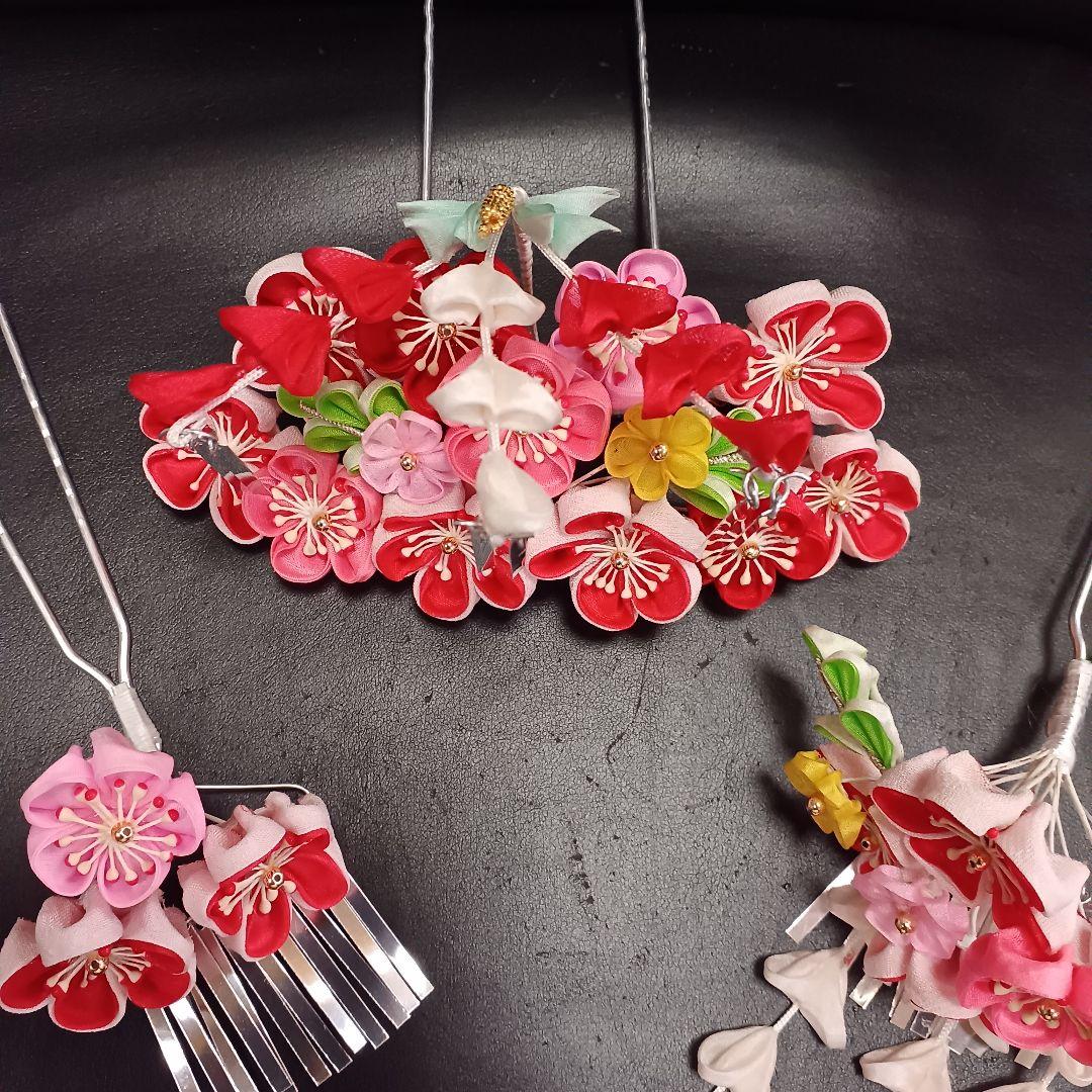 豪華【髙島屋】七五三髪飾り　勝山かんざし　和装髪飾り　日本髪　つまみ細工一度使用