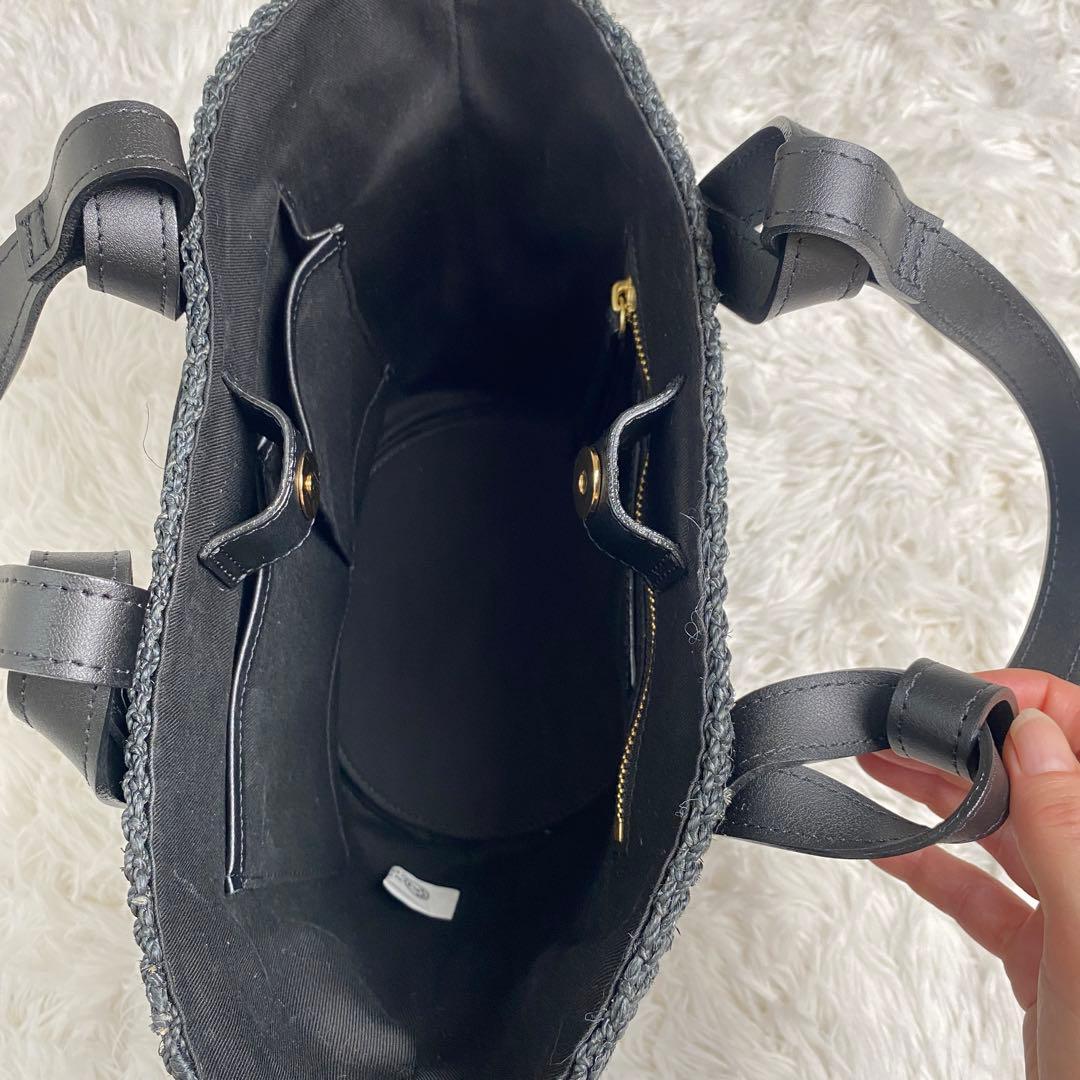 美品　ヴィオラドーロ　MIRO アバカ レザー　2WAY かごバッグ