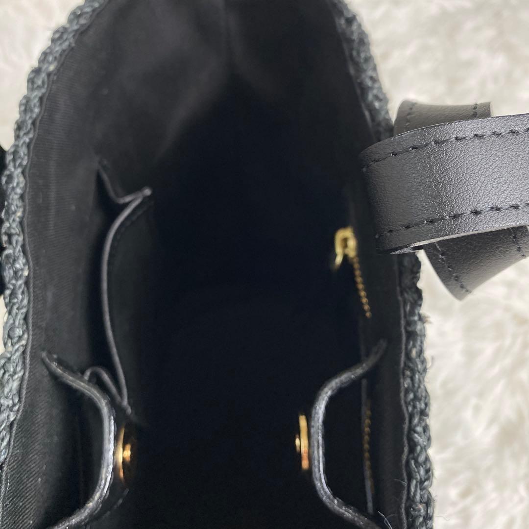 美品　ヴィオラドーロ　MIRO アバカ レザー　2WAY かごバッグ