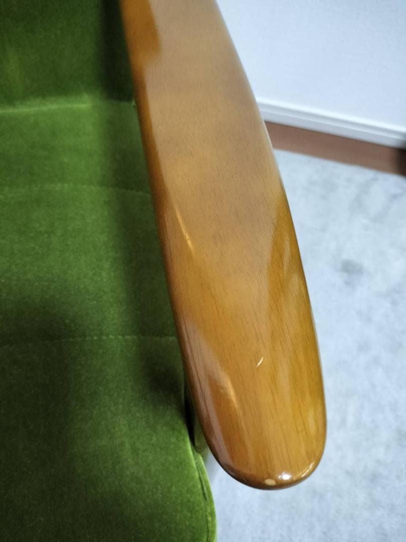 カリモク60 Kチェア　1シーター　モケットグリーン