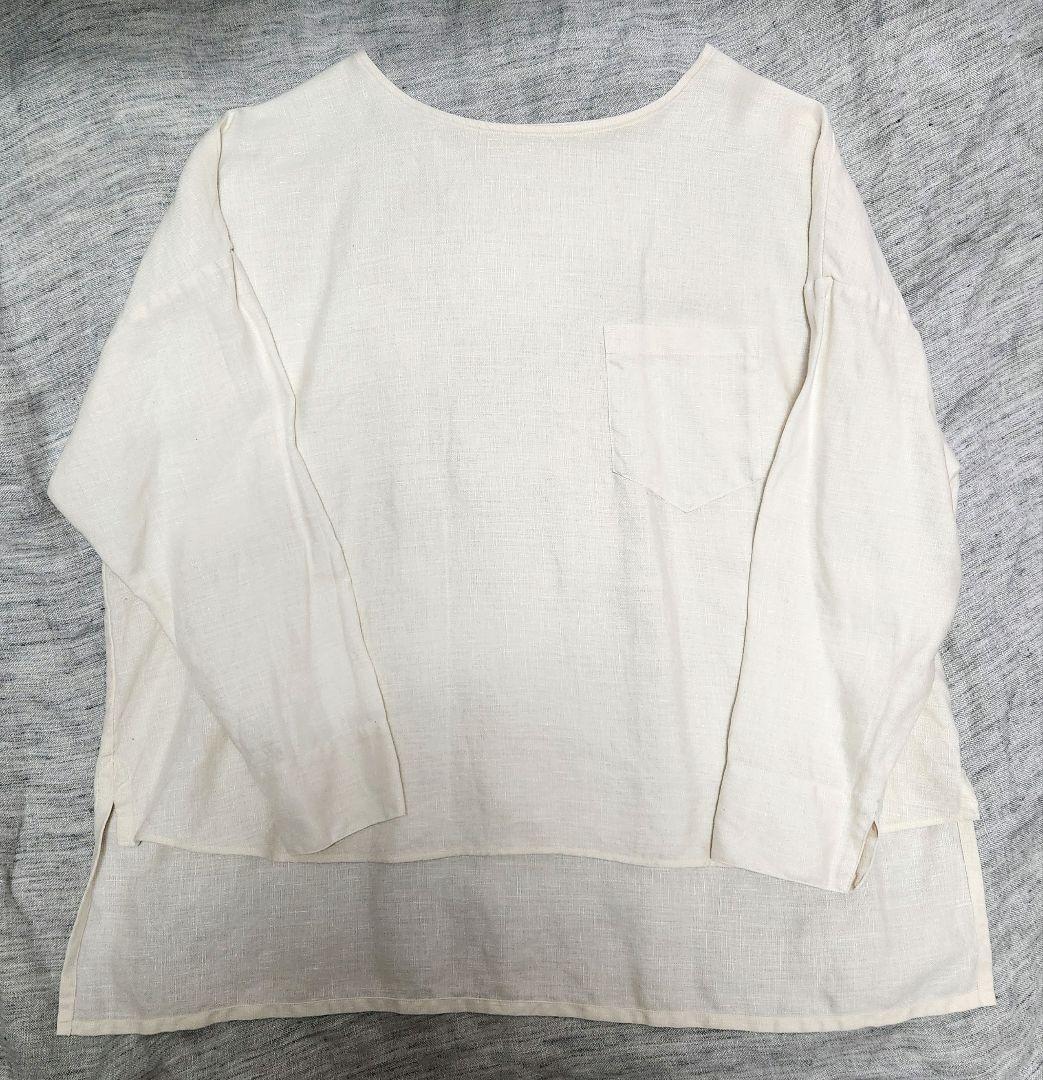 wafu.リネントップス ポケット付き ゆるT