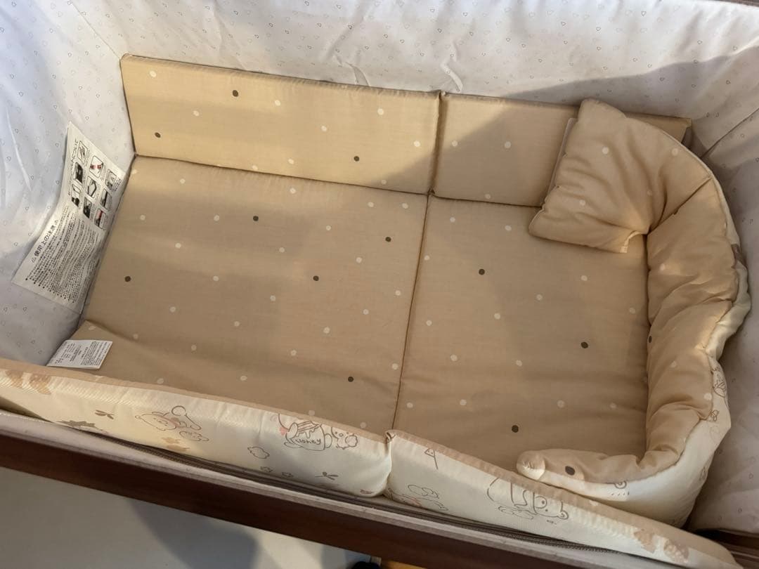 TUTTI CoZee ベビーサイドクリブ　ベビーベッド　インナー敷マット付