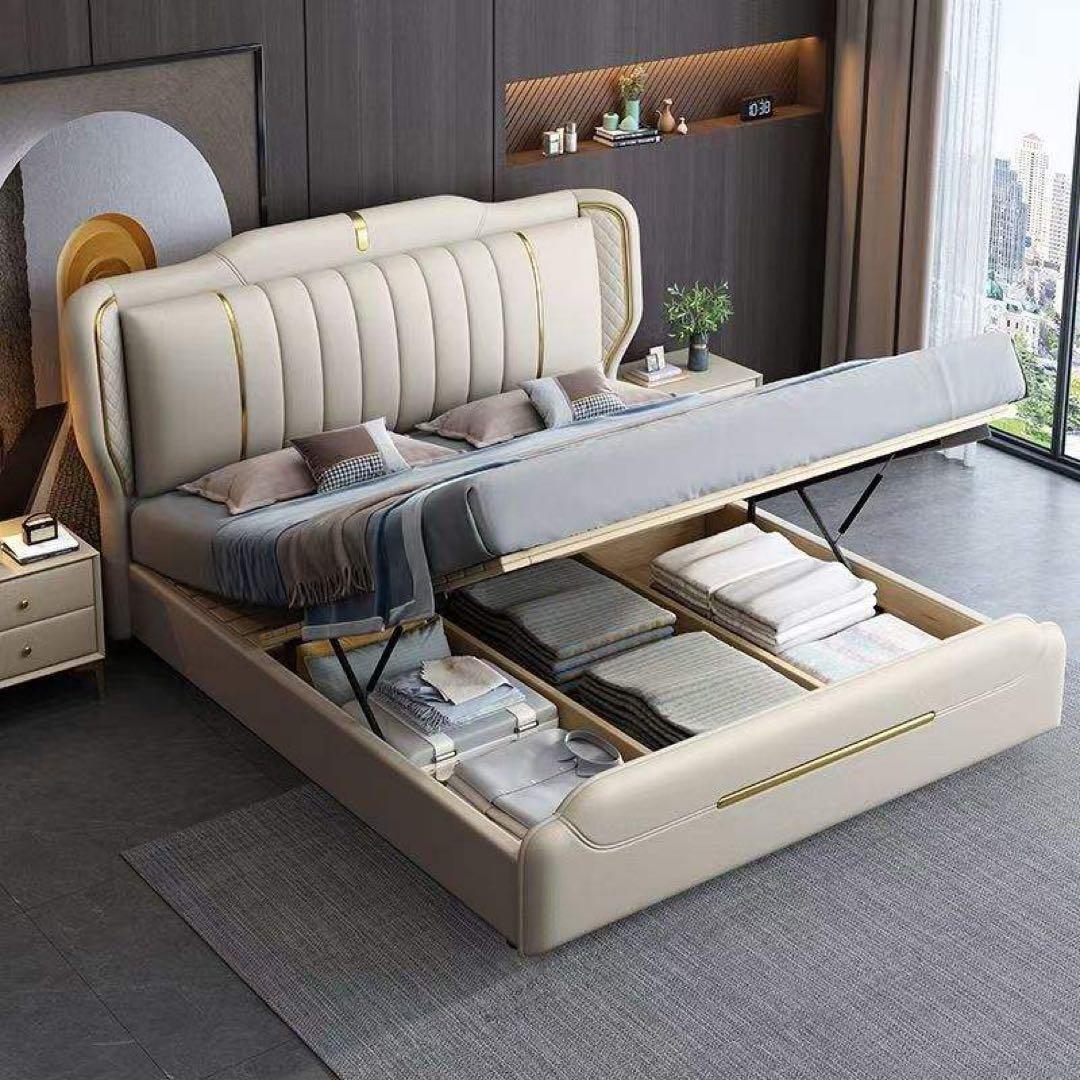 モダンデザインベッドフレーム　キングサイズ