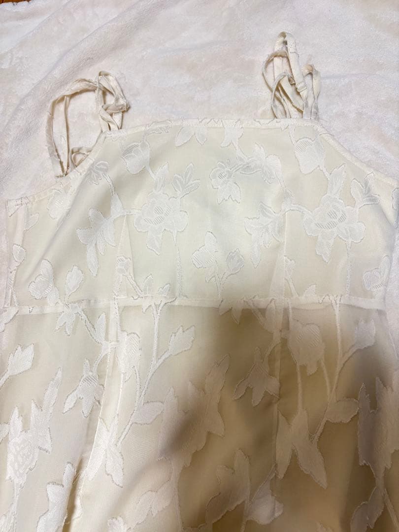 トップス Eaphi leaf jacquard sheer dress ivory