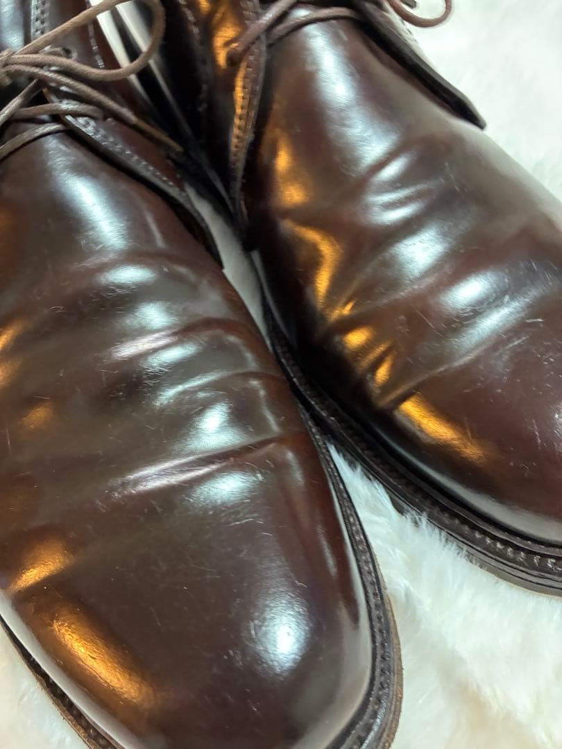 27cm オールデン　チャッカブーツ　バーガンディー　純正シューツリー、袋付き