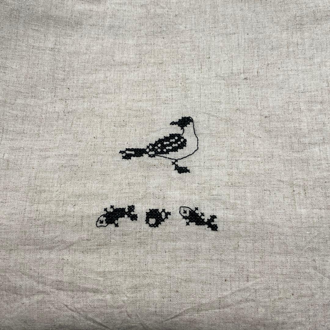 クロスステッチ 完成品 トートバッグ みつごちゃん サモイロフ オーダー 52