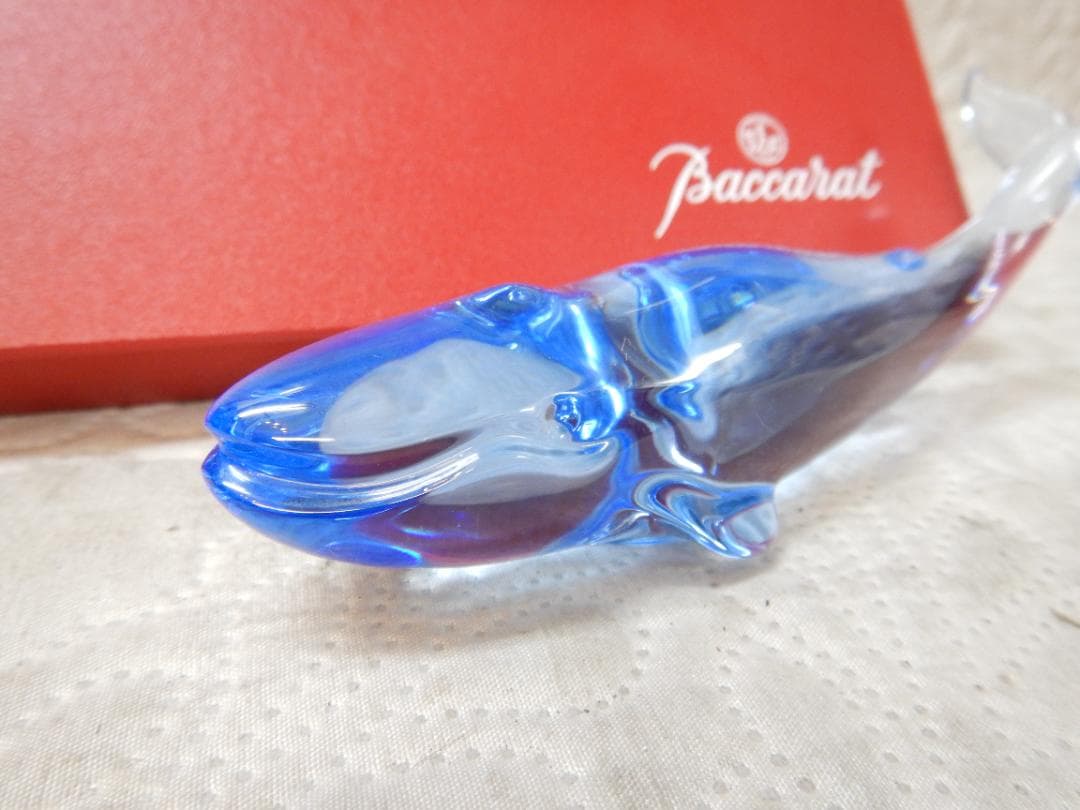 Baccarat 　バカラ　ホエール　クジラ　ガラス彫刻 　約16cm