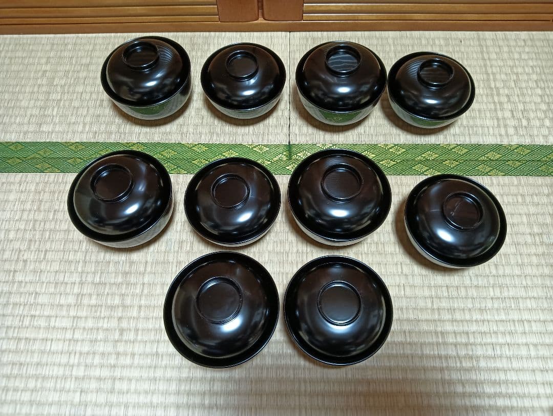 【Cecile】輪島塗　 岡本陽斎作　小丸椀 ５組セット