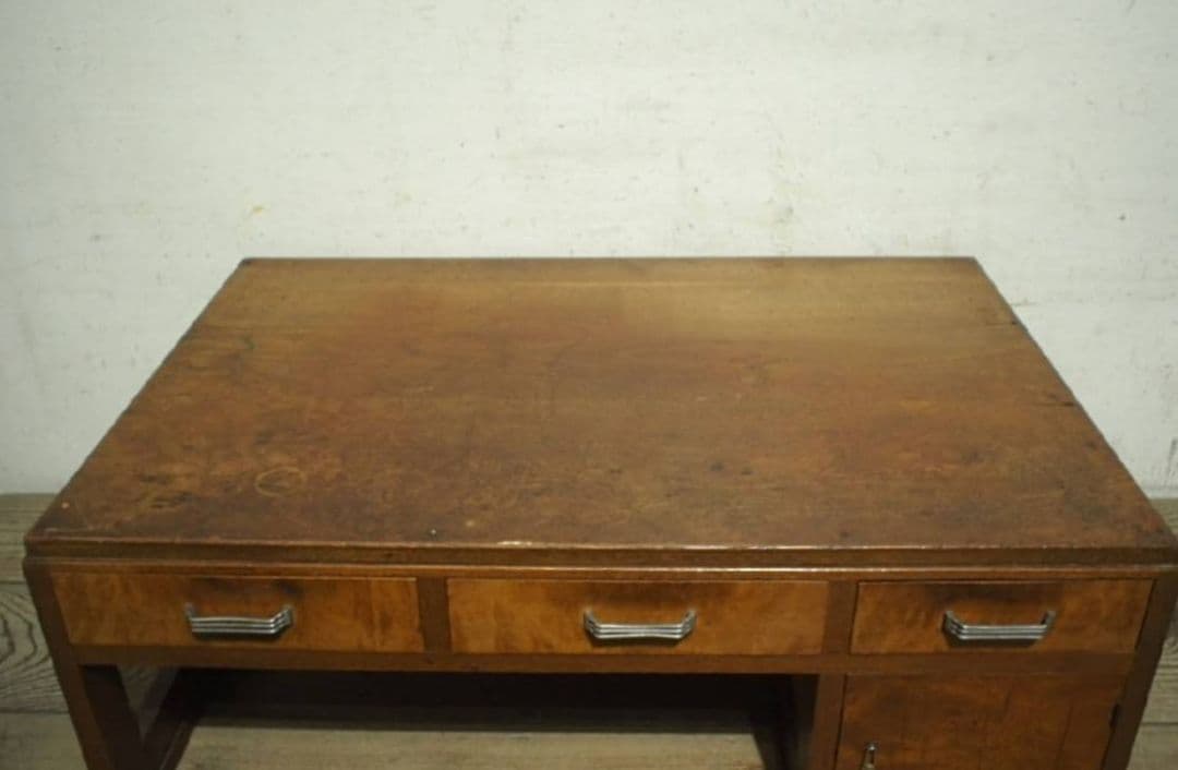 1041 ヴィンテージ　ロータイプの片袖机　文机　書斎　センターテーブル　レトロ