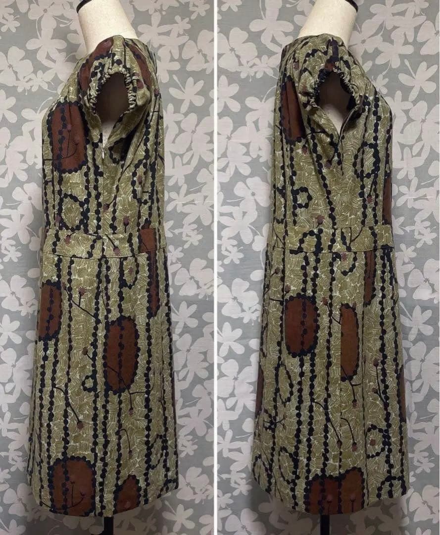 mina perhonen ミナペルホネン ウール100％ 花模様 ワンピース