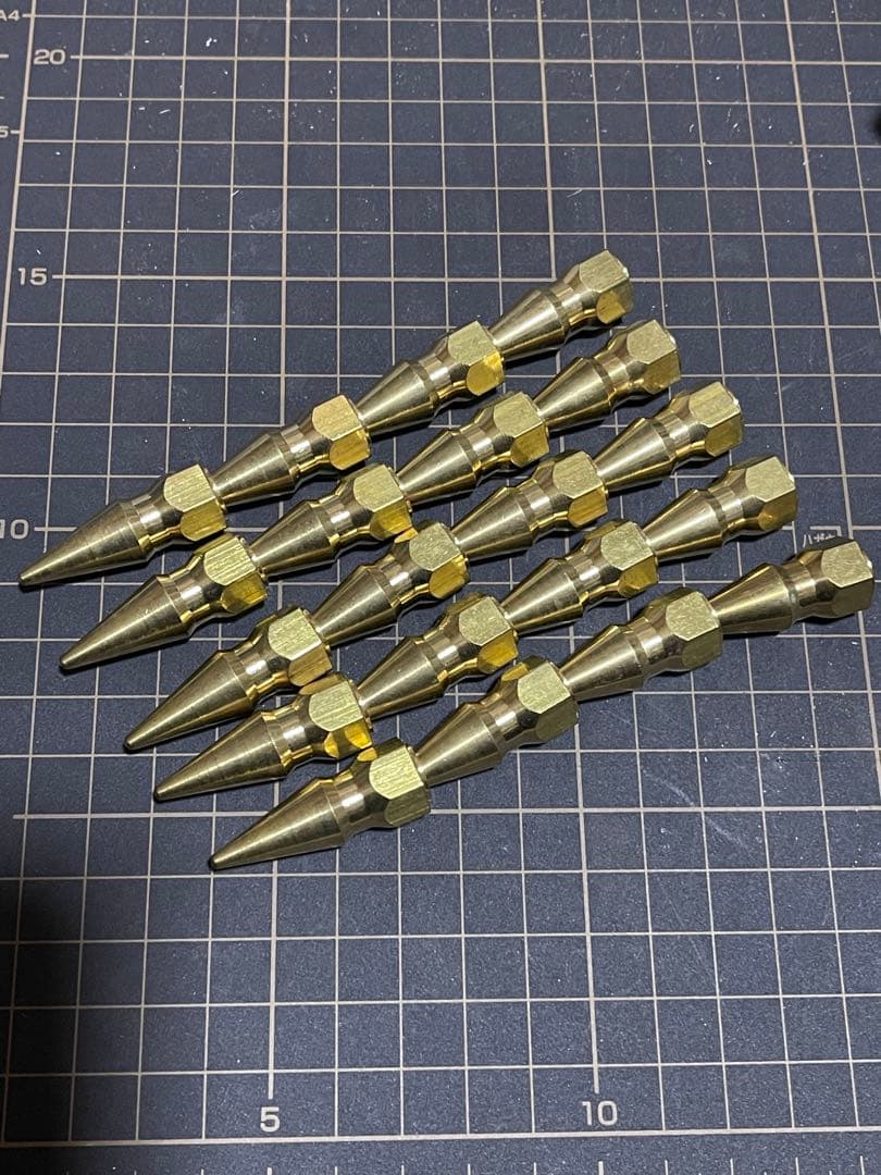 真鍮スパイクナット M6 P1.0 20本