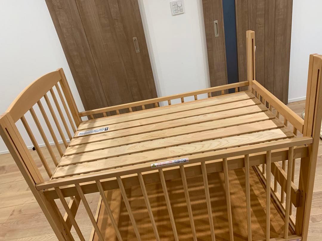 美品　ベビーベッド　澤田工業　サワベビー　トリプルスライド　G型　グランデ