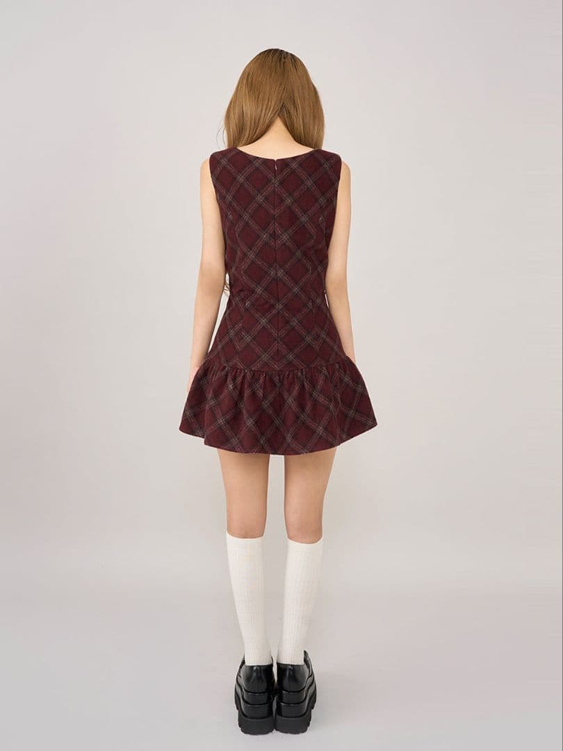 Darich タータンチェックノースリミニワンピース FL