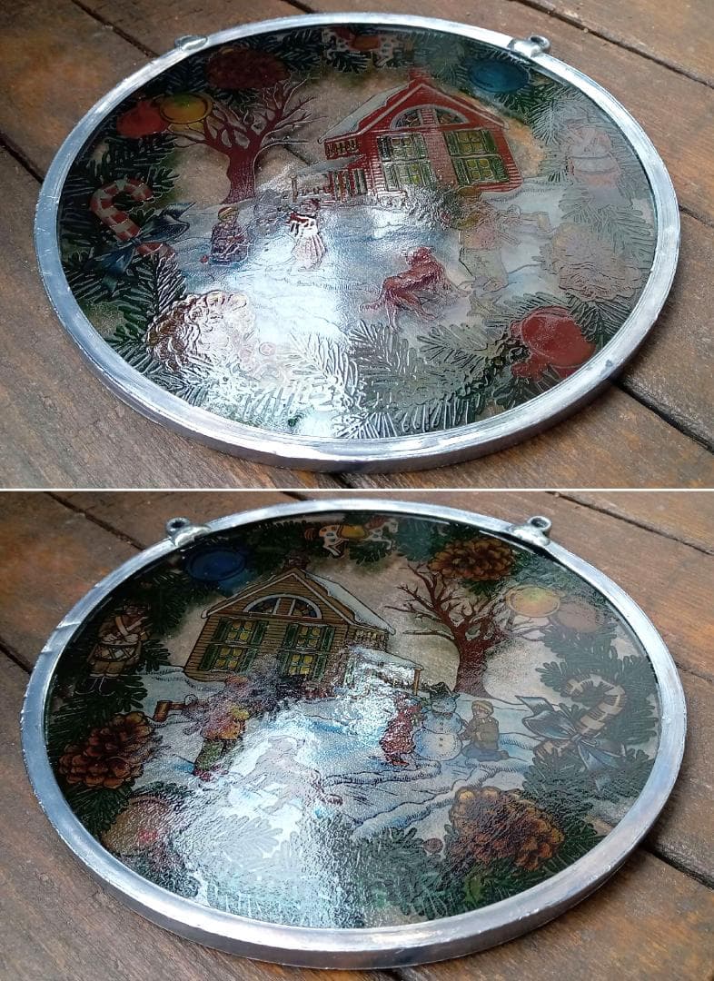 アメリカ ステンドグラスChristmas1980クリスマス グラスマスターズ社