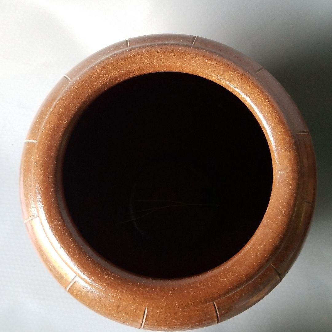 信楽焼傘立て  火色太鼓型 高さ４６cm