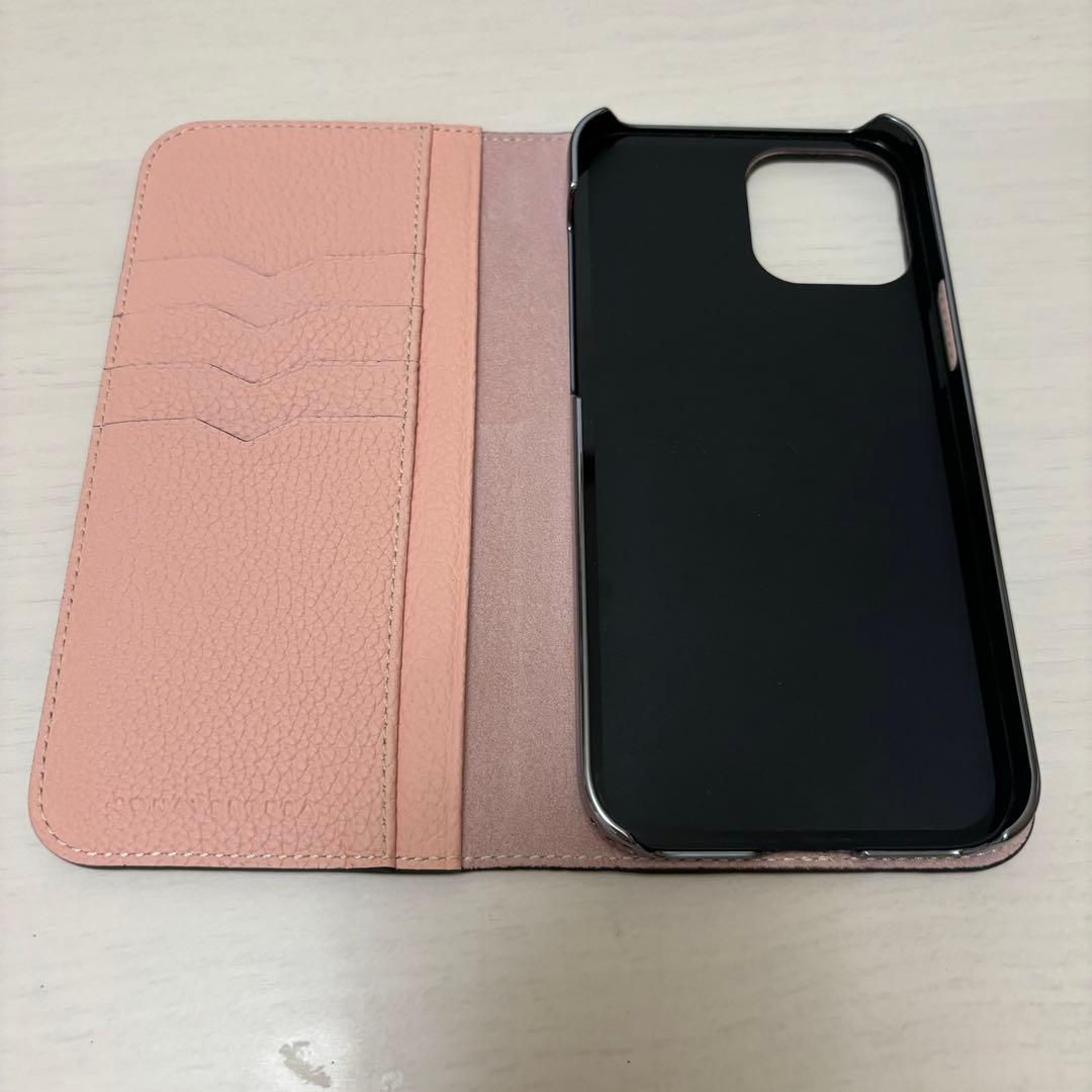 【超美品】BONAVENTURA iPhoneケース(グレージュ＋サクラ)