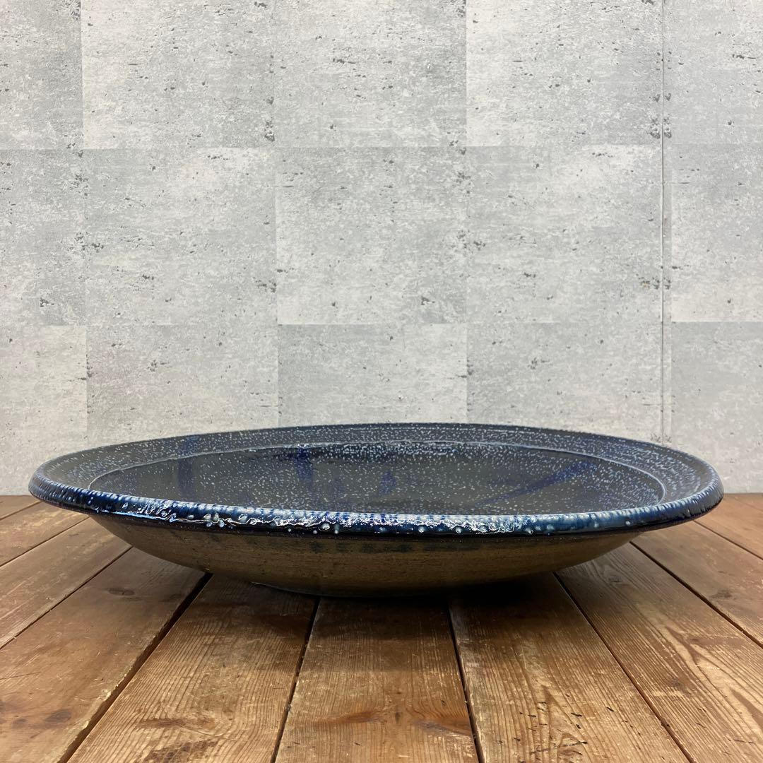 昭和レトロ 有田焼 猿川谷 山徳窯 染錦極上山水絵  特大皿 大皿 飾皿 置物