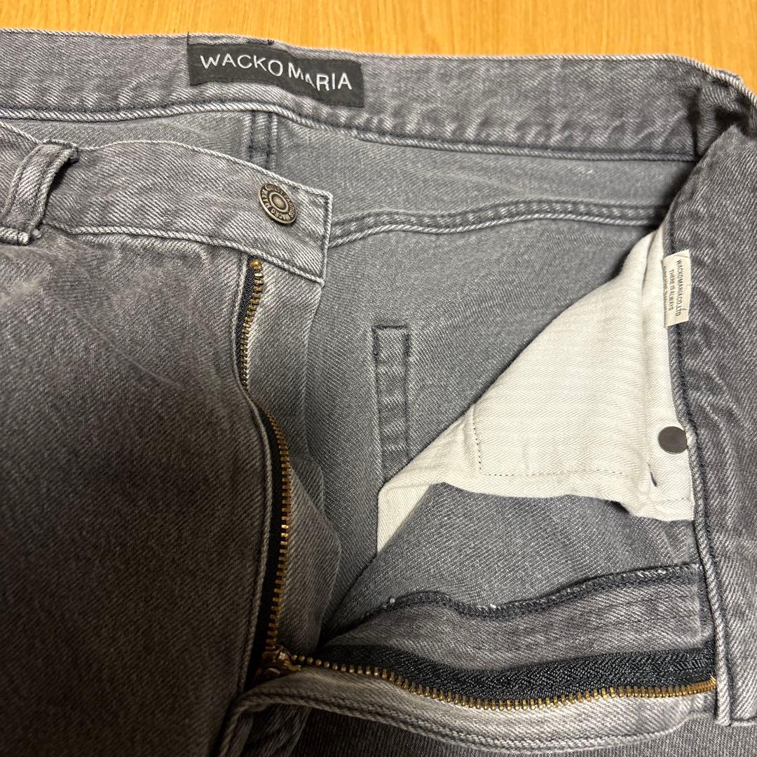 ワコマリア ウォッシュド デニム パンツ ブラック 24FW-WMP-PT01