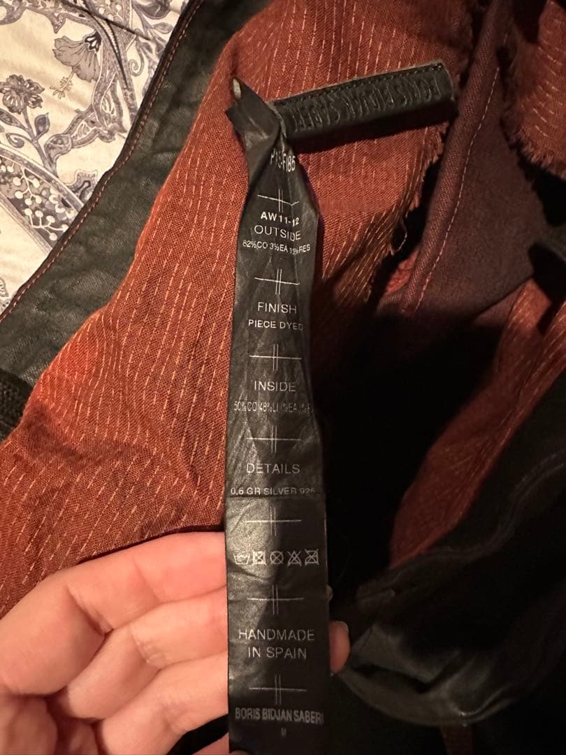 11AW ボリス ビジャン サベリ パンツ p15 f185 M