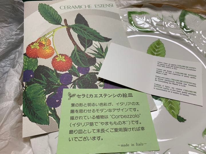イタリア製セラミカエステンシの絵皿
