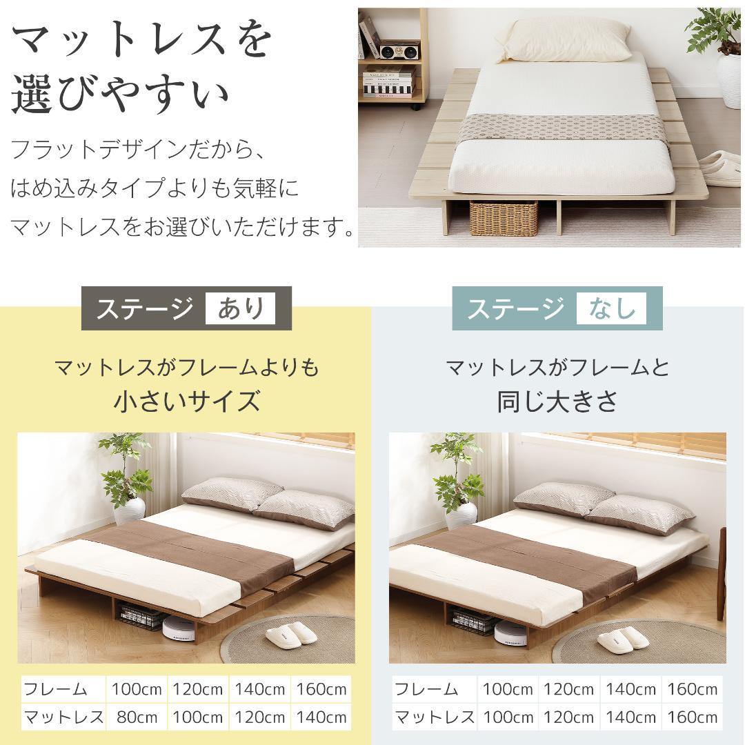 超人気！【S・幅120cm】ベッド ローベッド ステージベッド　GRAY