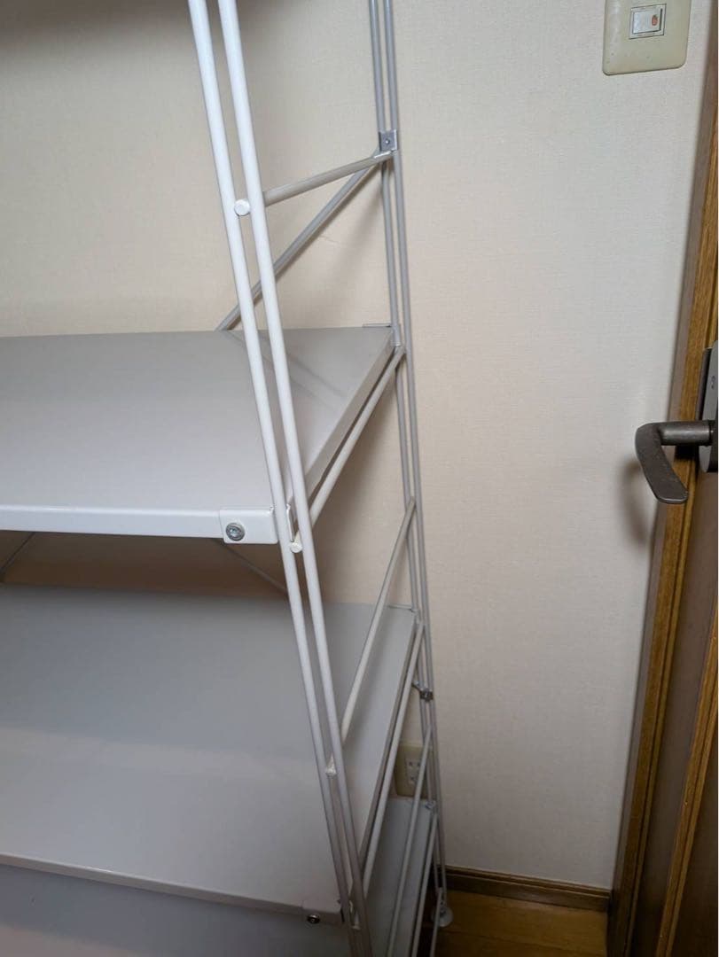 ■送料込■無印良品 スチールユニットシェルフ ワードローブ 棚 衣類収納 グレー