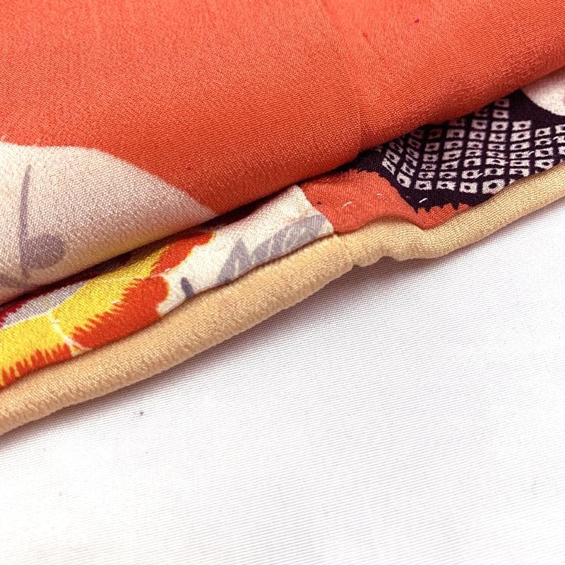 409aj72■十三参り 卒業式 アンティークジュニア着物＆袋帯■良好