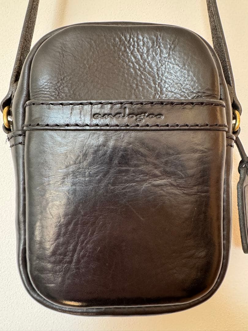 【美品】アナロジコ analogico ポケットミニショルダー バッグ ブラック