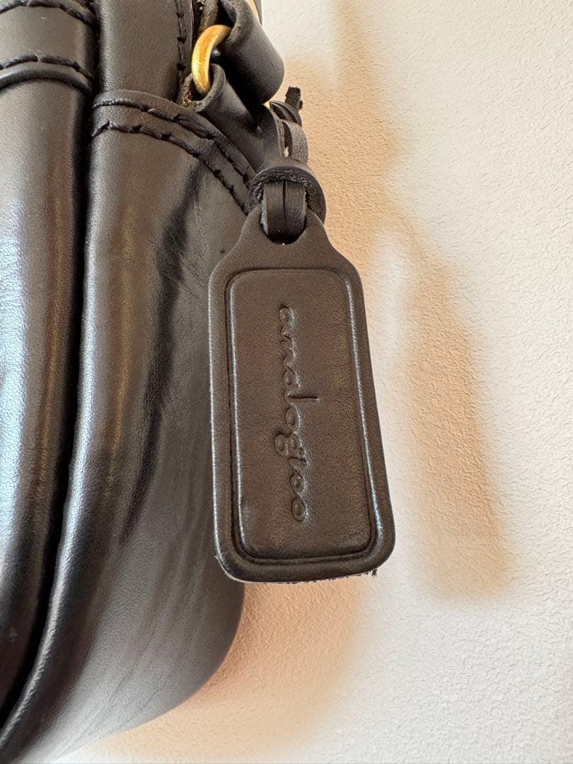 【美品】アナロジコ analogico ポケットミニショルダー バッグ ブラック