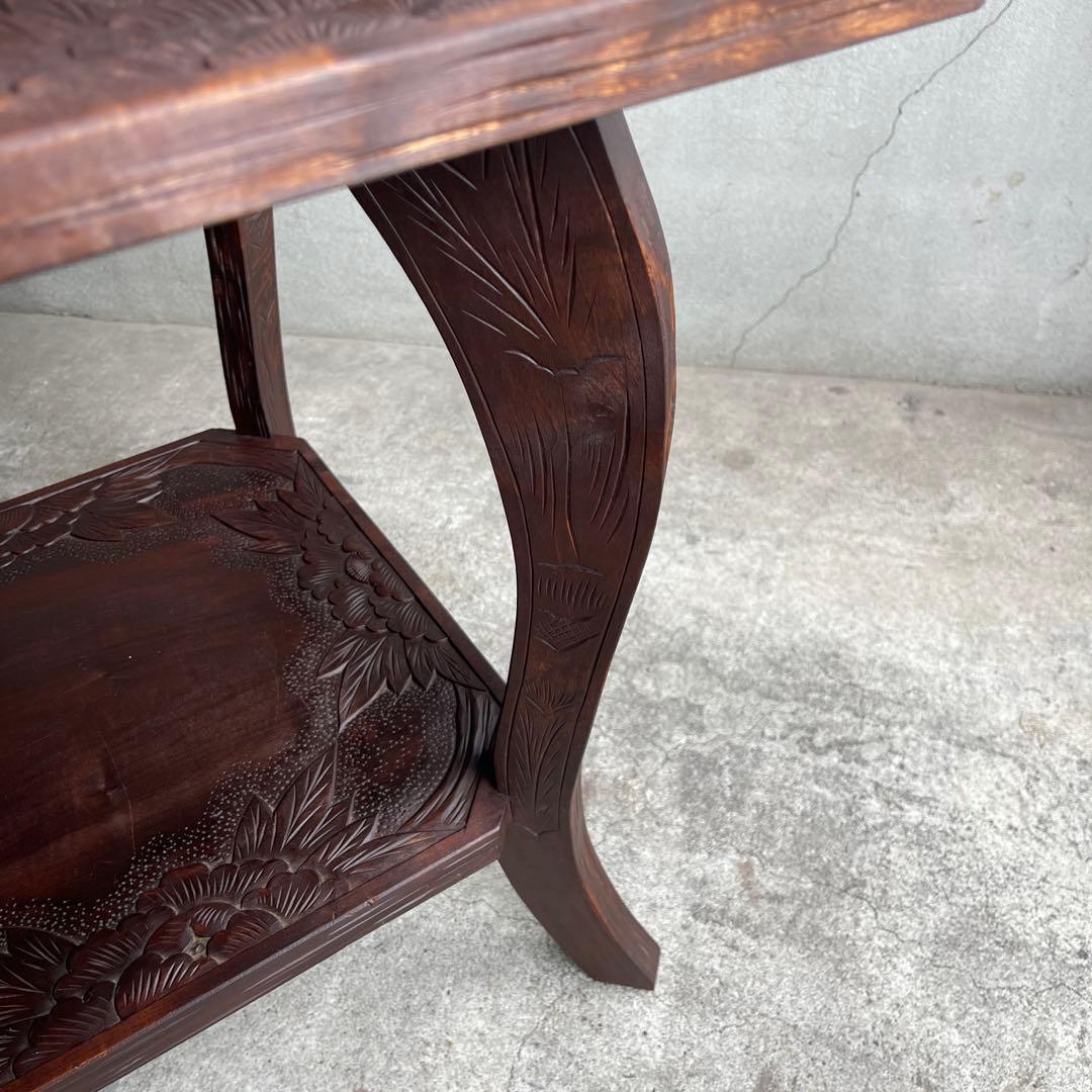 軽井沢彫り　1〜2人がけテーブル