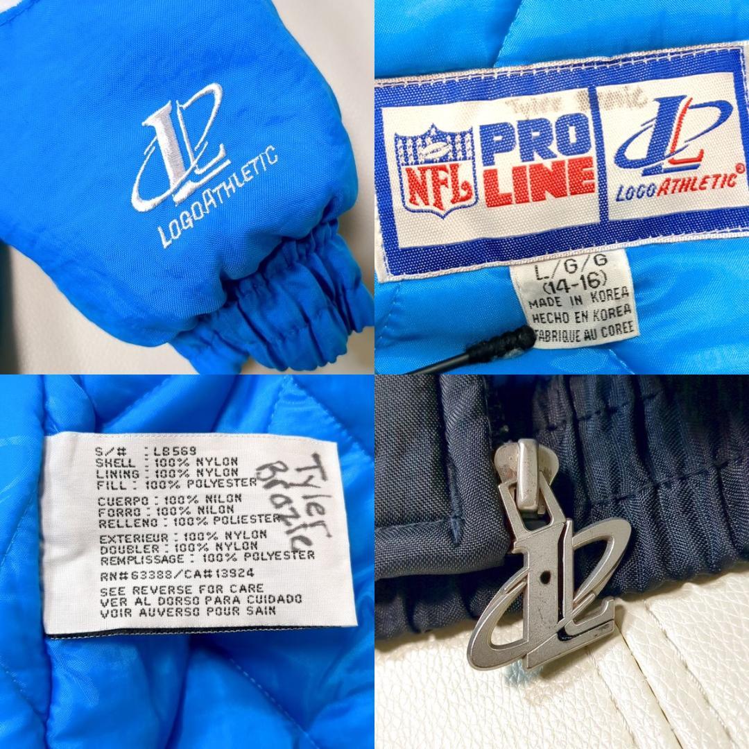 パンサーズ 中綿ジャケット ボーイズL ヴィンテージ スタジャン 刺繍 ワッペン