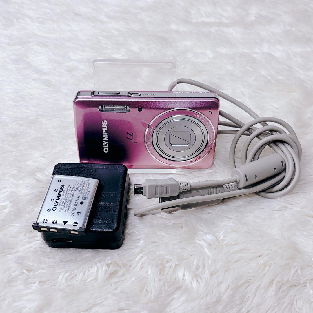 ✨外観極美品✨OLYMPUS μ-5010 ピンク デジカメ オールドコンデジ