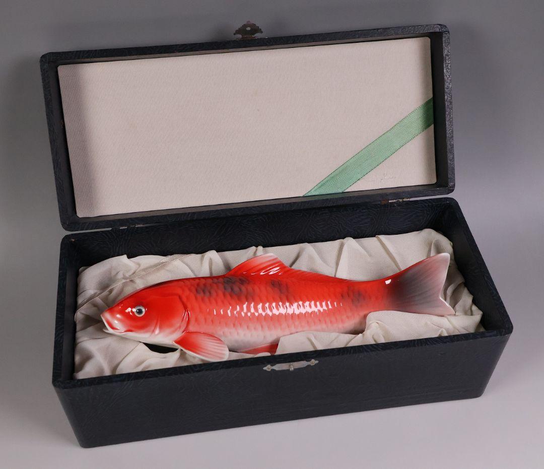 【CM350】日本陶器会社 錦鯉 置物 ボーンチャイナ オールドノリタケ