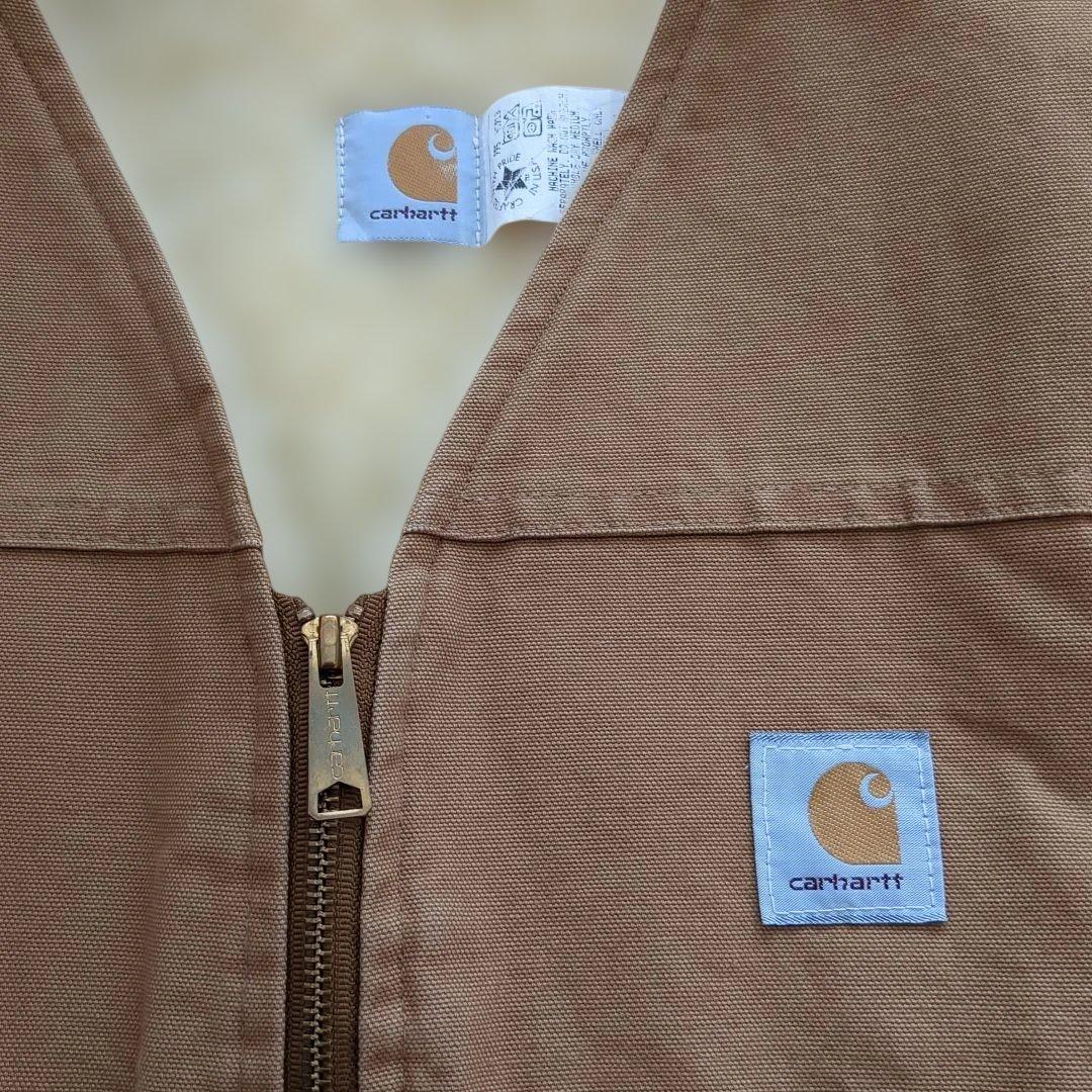 90s USA製 カーハート ワークベスト ブラウン XL 野村訓市