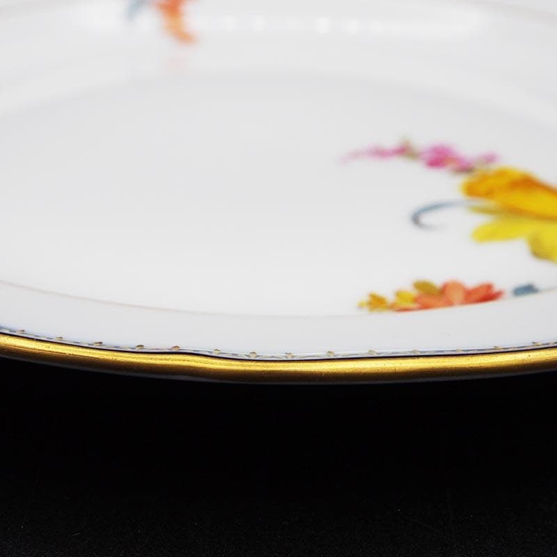 マイセン Aカンテ 金彩 コバルト プレート 20.5cm #1#2#3　3枚