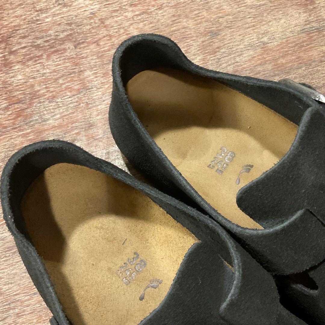 極美品！ビルケンシュトック ロンドン LONDON スエード ブラック 38