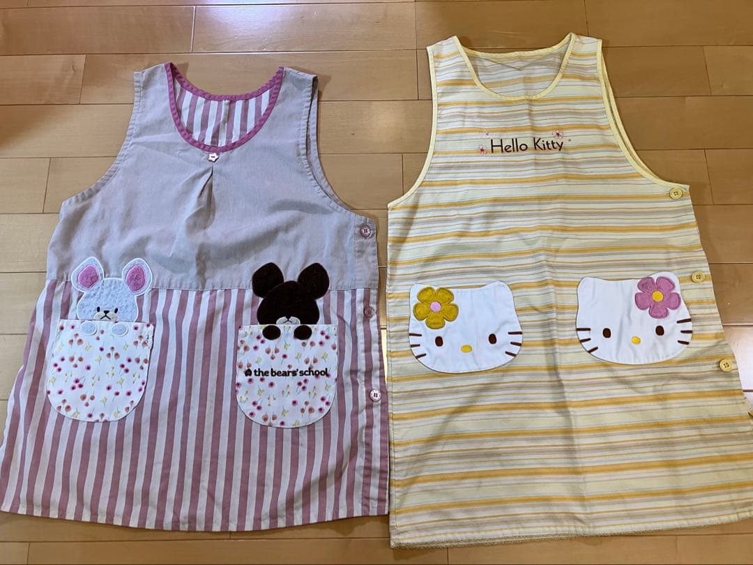 保育士キャラクターエプロンセット10枚