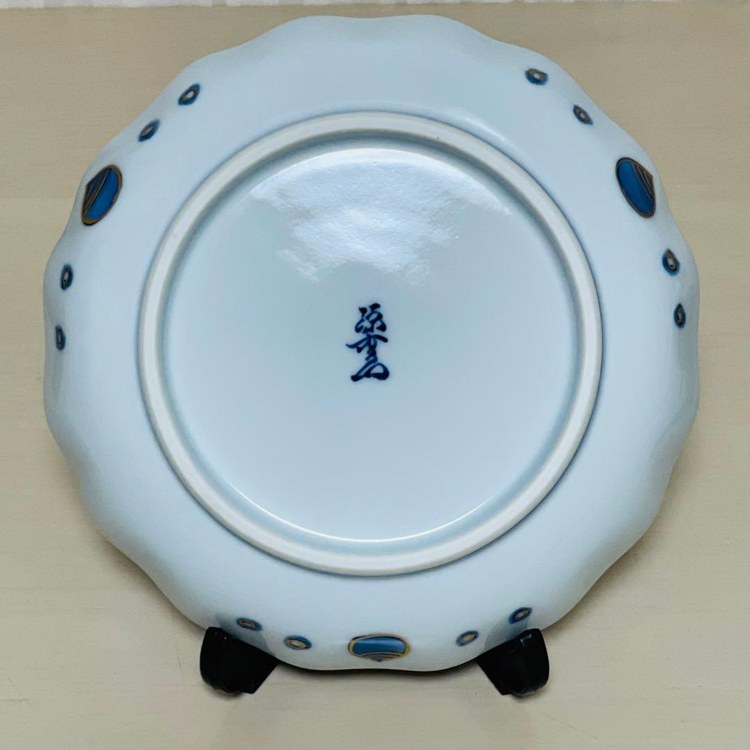 源右衛門窯 染錦波兎 銘々皿 皿 プレート 5枚セット 波うさぎ 金彩