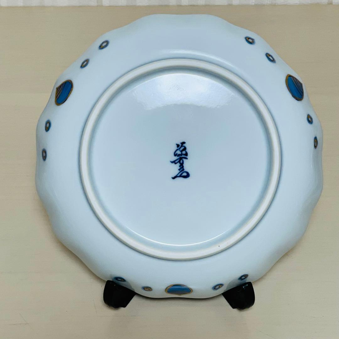 源右衛門窯 染錦波兎 銘々皿 皿 プレート 5枚セット 波うさぎ 金彩