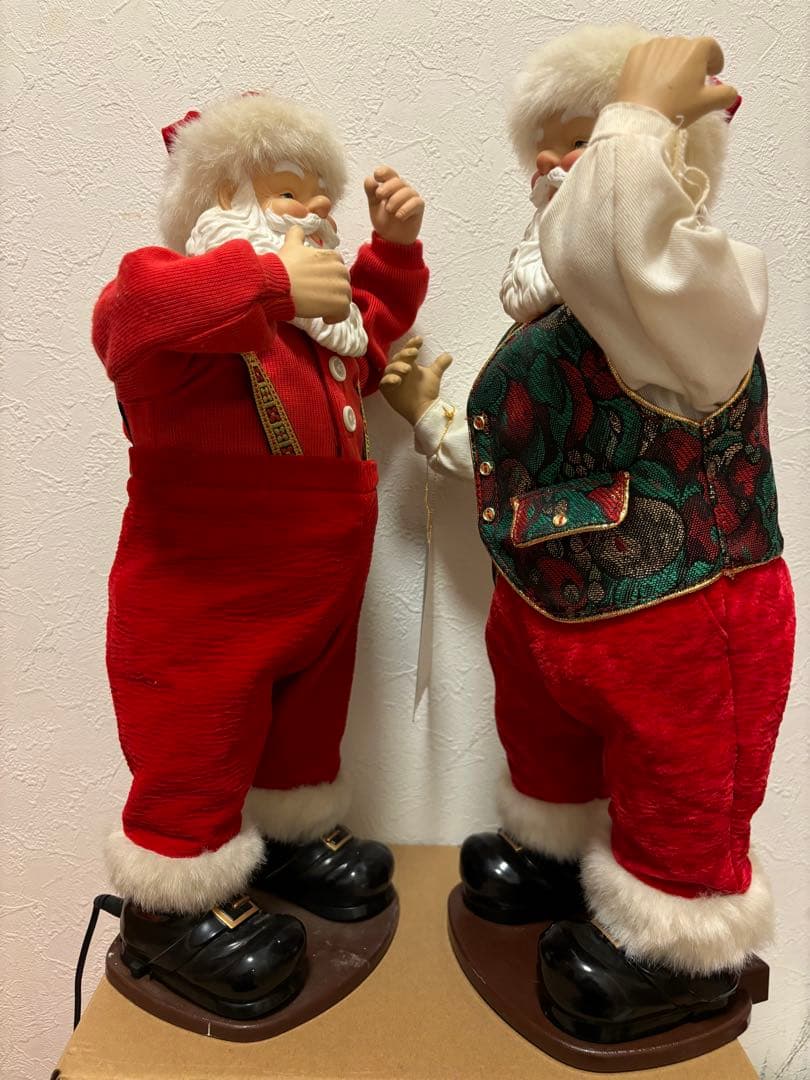 サンタクロース人形2体セット　ロッキンアラウンド　ジングルベルロックサンタ2体