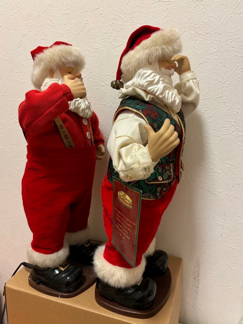 サンタクロース人形2体セット　ロッキンアラウンド　ジングルベルロックサンタ2体