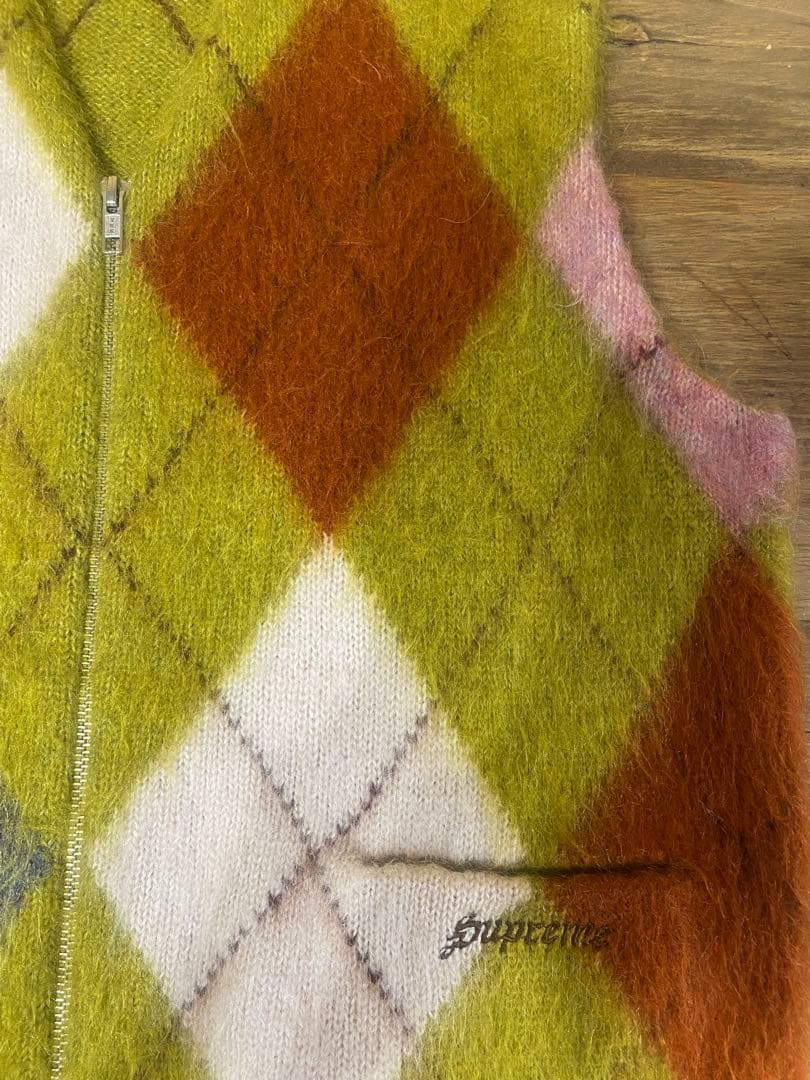 y*i様 SUPREME 24SS BRUSHED ARGYLE ZIP UP