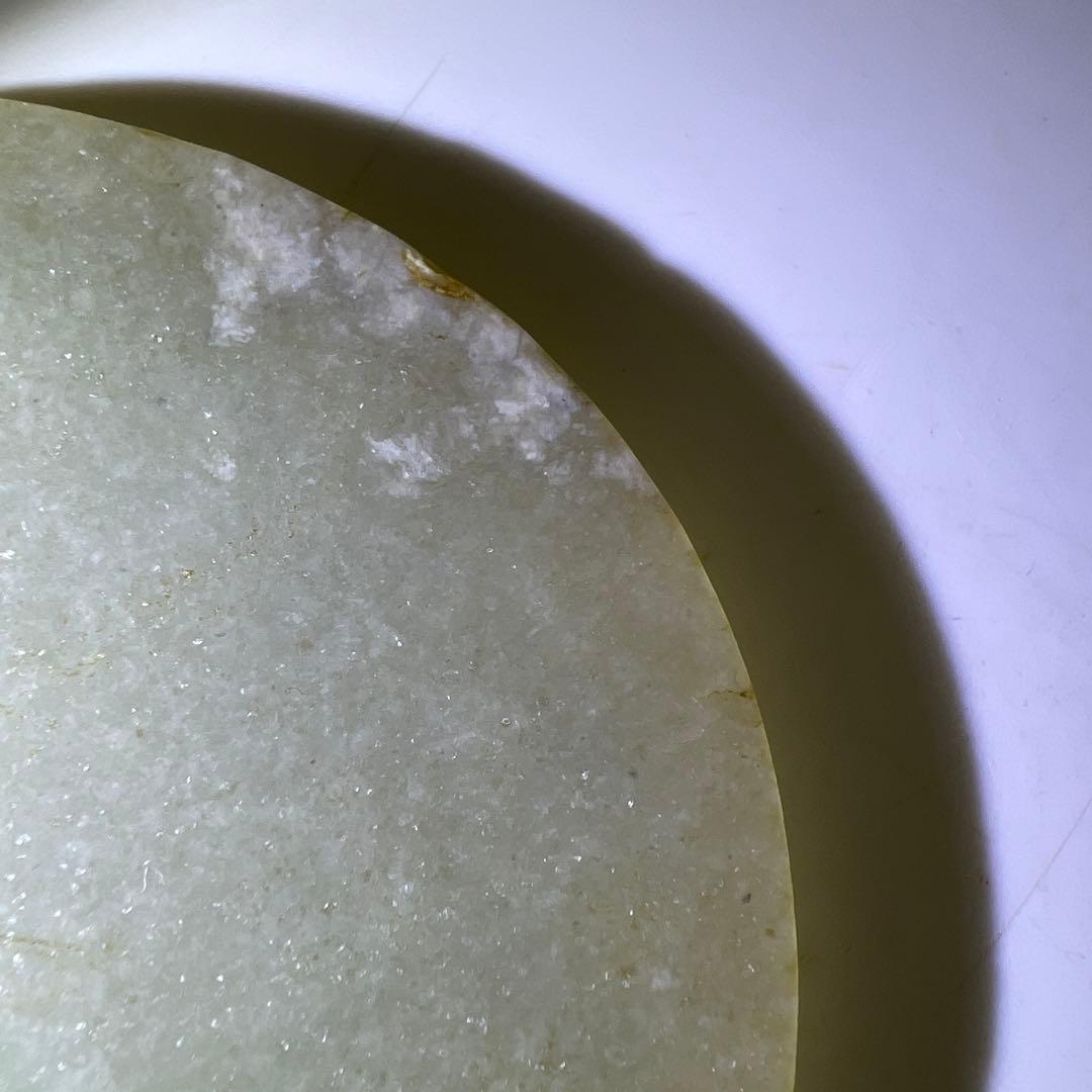 白砡　彫刻　直径約9㎝　75g 東Y7-1020☆2Fタサオ