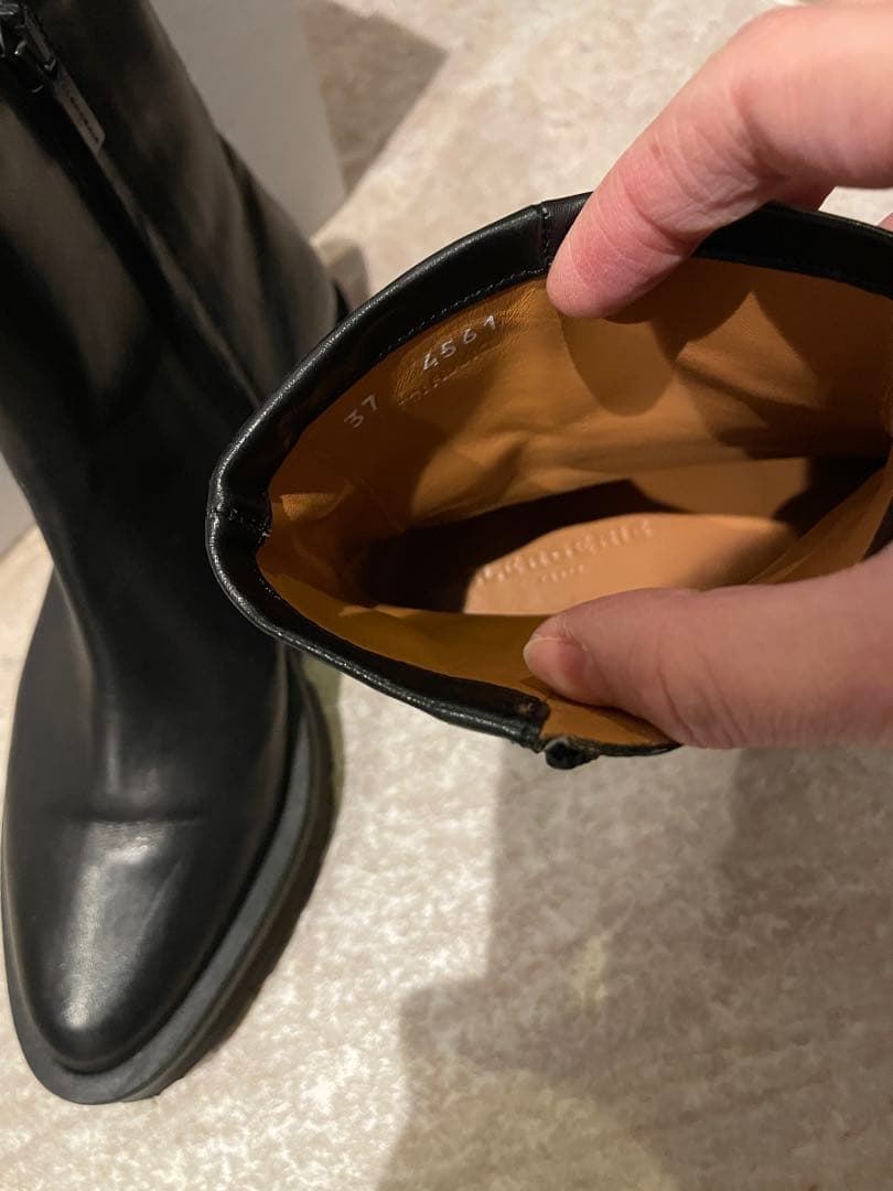 ☆フランス　クレジュリー　CLERGERIE 本革　37 ブラック ブーツ