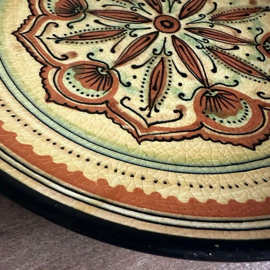 希少　ソビエト陶器　アラベスク模様　大皿　ロシア　焼き物　工芸品　陶磁器　C